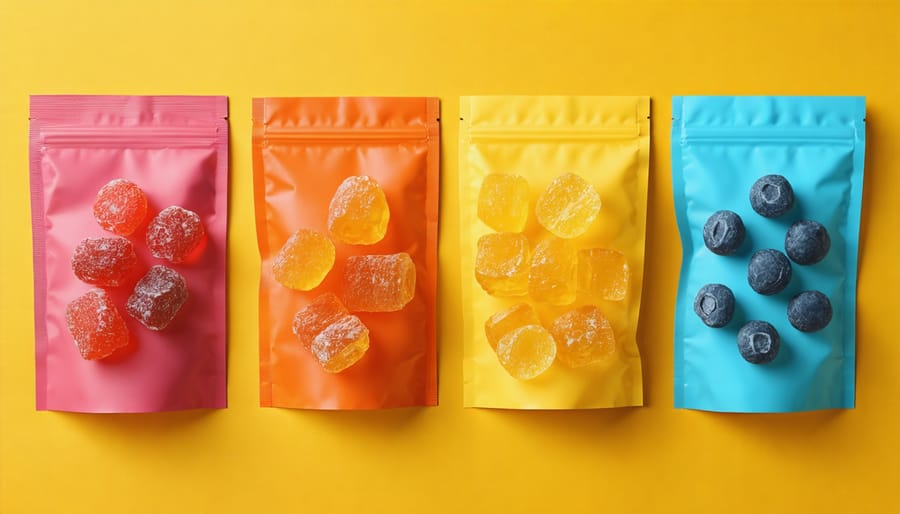 Assorted freeze-dried candies in vibrant packaging, showcasing the diversity available in the market