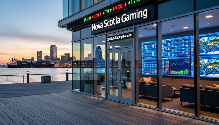 Halifax waterfront skyline showing casino and business district